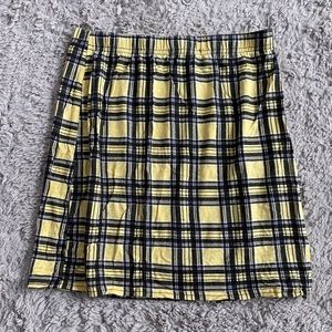 Yellow plaid skirt
